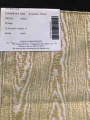 DURALEE Tree Bark in Citron 17 3/8″ Woven Damask Fabric Sample