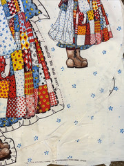 Vintage Holly Hobbie Fabric Panel Pillow Doll American Greetings Cut and Sew