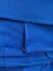 Vintage Royal Cobalt Blue 4.25 Yards Linen Fabric Polyester Cotton Costume 52”