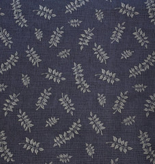 By 1/2 Yd “Wilderness Trail” by Moda Navy Blue w/Branches & Leaves Cotton Fabric