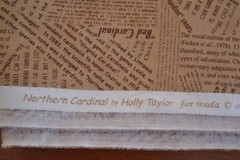 By 1/2 Yd, Brown Bird Book Pages Print on Brown Quilt Cotton, Moda/Taylor,M8129