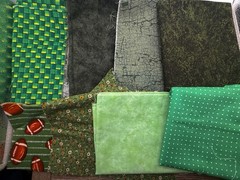 Green Fabric Scrap Bag Bundle Remnants Cotton Crumb Quilt Squares Sewing Big Lot