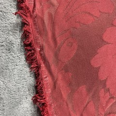 Red Floral Fabric Damasco Ruby Cotton 1.5 Yd x 57″ Remnant Fabric Upholstery