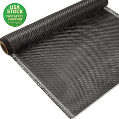 Carbon Fiber Fabric Roll 12Inch X 6.5Ft 2X2 Twill Weave 3K 220G for Cars Boats