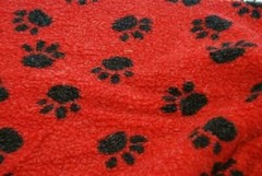 Faux Fur SHERPA FLEECE Sheepskin Fabric Material – LG RED PAWS