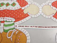 Vntg Fabric Panel Cut N Sew 20″ Strawberry Shortcake Doll American Greetings ’80