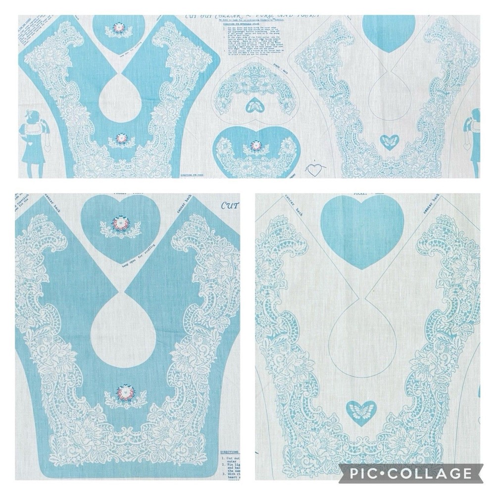 Spring Industries Cinderella Cut & Sew BIG Collars Panel Heart Purse & Pockets
