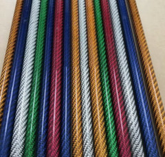 2X 50cm 3K Multicolour Carbon Fiber Fibre Round Tube 10/12/16/20/22/25/30MM