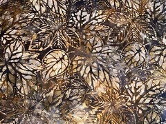 By 1/2 Yd Artisan Batiks Cornucopia Brown Tan Leaves Cotton Quilt Store Fabric