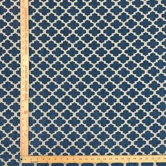 Blue Denim Mid Century Jacquard Upholstery Fabric 57″