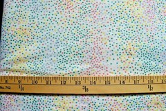 MULTI COLORS POLKA DOT PRINT ON WHITE COTTON BLEND FABRIC 68X37″ 1.8 YARDS