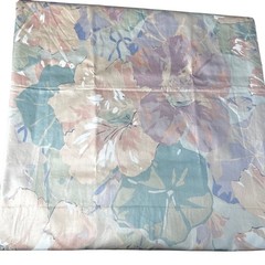 VTG 5th Avenue Designs Cotton Sateen Fabric 3 Yards Pastel Decor Upholstery 80s