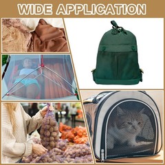 62″ Mesh Fabric Slightly Stretchy for Backpack Pocket, Dark Green 1 Yard