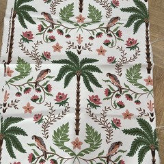 Island Palm Screen Print Multicolored Schumacher Fabric 29×40 inches