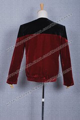 Picard Costume for Star Trek Black Red Velvet Jacket Cosplay Coat Only