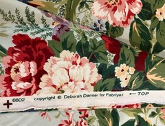 Vtg Cottagecore Cotton Chintz Deborah Danser Fabriyaz Floral Decor Fabric MINT