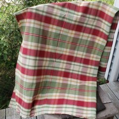 Multi White Red Green Fabrics Timeless Stripe Plaid 45″x2.5 Yards