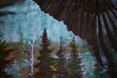David Textiles National Treasures Bald Eagle Panel 36×45″