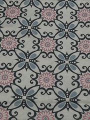 JoAnn Snuggle Flannel Fabric 3 Yards Pink and Blue Floral Swirl 42″ NEW