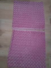 Minky Rosebud fabric pink remnant