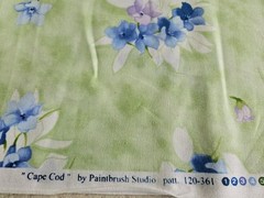 Paintbrush Studio Fabric, Cape Cod, Light Green, Floral, $8 Yd