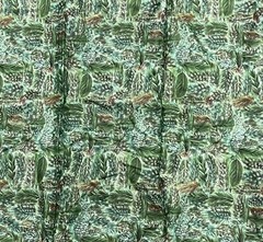 2 Yard Green Printed Cotton Fabric 40” Width