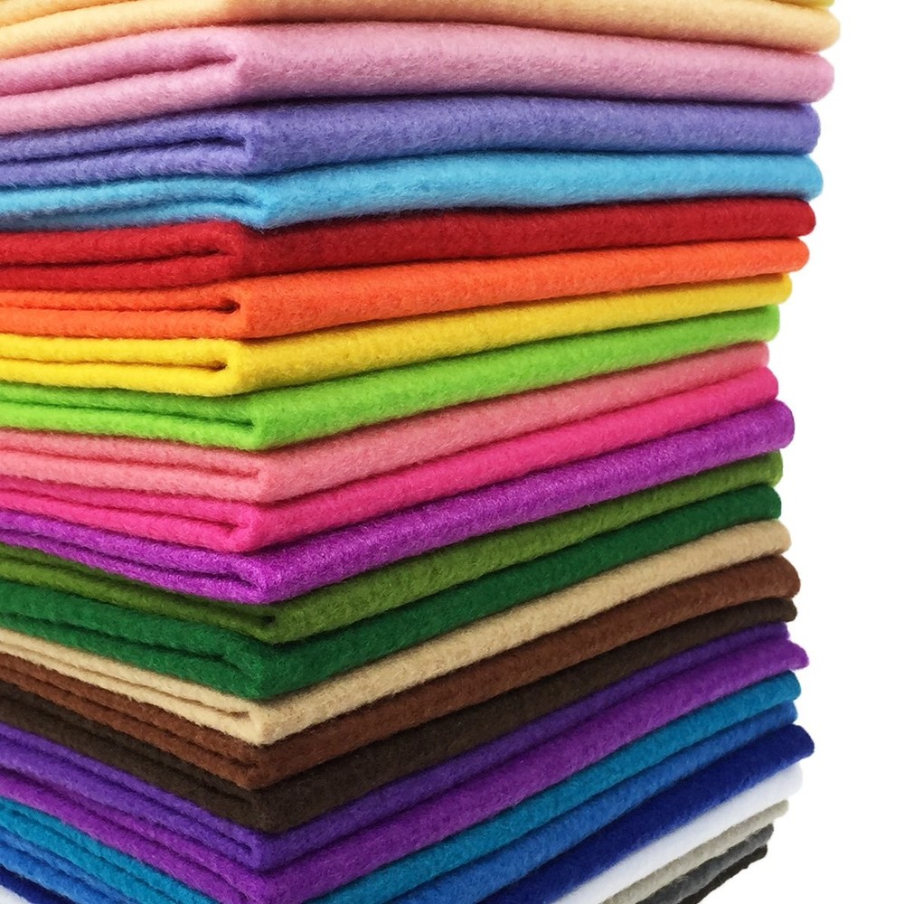 28pcs 12 x 8 inches (30cmx20cm) 1.4mm Thick Soft Felt Fabric Sheet Assorted C…