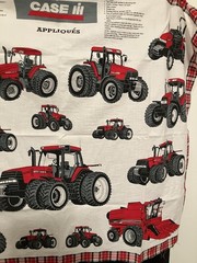 Spring Industries Case Tractor Applique’ Panel 35” X 42”