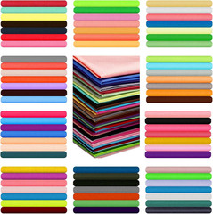 600 Pcs 4 X 4 Inch Solid Color Cotton Fabric Square Quilting Patchwork Fabric Pr