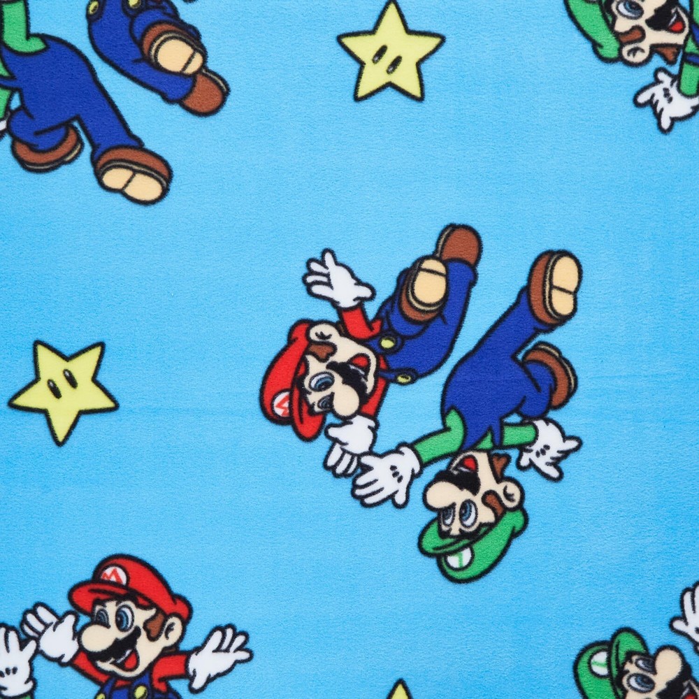 Mario Luigi High Five Fleece Fabric