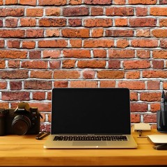 VitalCozy 10x8ft Christmas Red Brick Wall Backdrop for Photoshoot Polyester F…