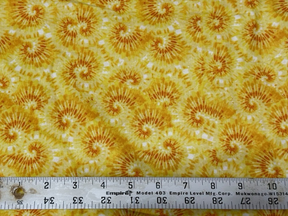 VINTAGE Yellow Swirls – 2.33 YDS x 44”