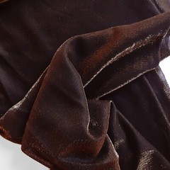 56″ x 58″ Copper Iridescent Metallic Knit Stretch Rayon Fabric Remnant