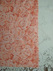 REMNANT Packed Pink Roses JoAnn Fabric Large Floral Cotton Quilt Fabric 14×22″