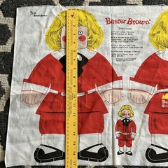 Vintage Buster Brown & Tige Cut and Sew Doll Pillow Templet 1974 Textiles 18×43