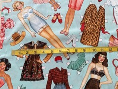 Alexander Henry Vintage Paper Pin Ups rockabilly, western, 40’s styles RARE! BTY