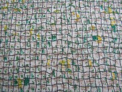 Vintage Cotton Print Fabric Broadcloth Abstract Pattern 2.7 yrds x 49″ Wide