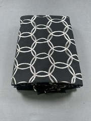 Upholstery Black With Silver Circles Embroidered Fabric, Cotton 4 Yards 58 X 144