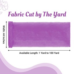 Vds Light Purple Organza Fabric 10 Yards Continuous 45 Wide Wedding Party