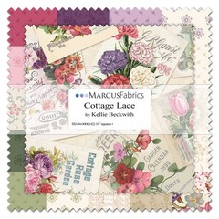 Marcus Fabrics – Cottage Lace PRINTS – (42) 10″ Fabric Squares