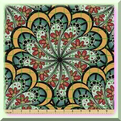Marigold Seafoam Paisley Waterproof Fabric 36×58 inches