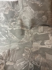 Abstract Greenish Gray Faux Suede Upholstery Material Fabric 58” X 4 Yds NICE