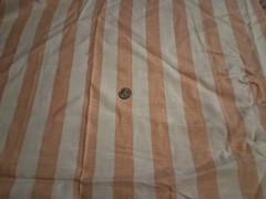 Pink And White Stripes Cotton Polyester Blend Fabric 45″ X 36″
