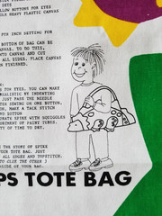 Spike the Baby Triceratops Tote Bag Canvas Fabric Panel NEW Uncut