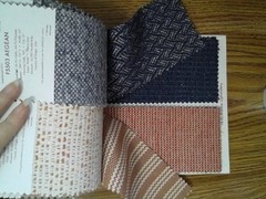 Fabric Sample Book Swatches – Blues, Greens 7.5″ x 3.5″ – 61 pcs. Stripes Checks