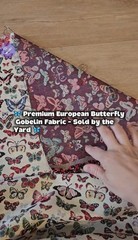 🦋 Premium European Butterfly Gobelin Fabric – Sold by the Yard 🦋