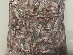 ROSE PINK MULTICOLOR Sequins Lace Fabric 50” Width 1 Yard