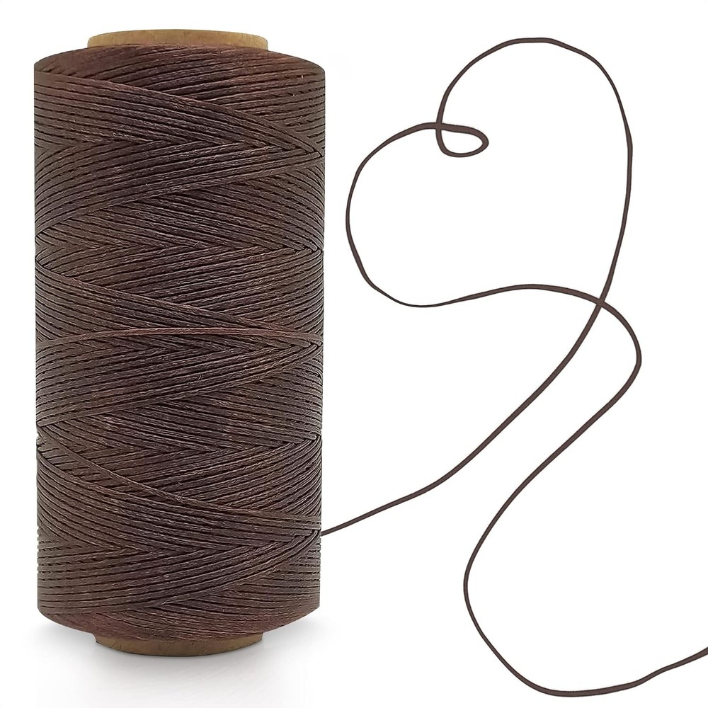 Waxed Cord 150D 1mm Thread for Leather Sewing 284 Yards Brown String New