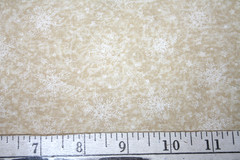 WINTER LODGE SNOWFLAKES IN TAN AND WHITE FROM STUDIO E – 100% COTTON FABRIC