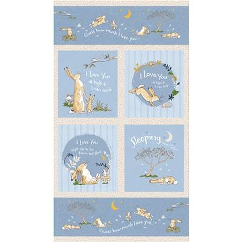 Guess How Much I Love You ’24 By Clothworks – Light Denim Panel #4244-88